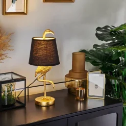 Lampes En Tissu-hofstein Lampe de table Janine Or, 1 lumière