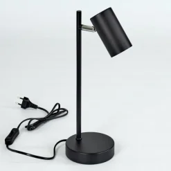 Luminaires Scandinaves-hofstein Lampe de table Javel Chrome, Noir, 1 lumière