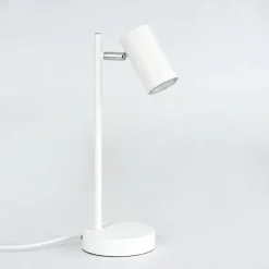 Luminaires Scandinaves-hofstein Lampe de table Javel Chrome, Blanc, 1 lumière