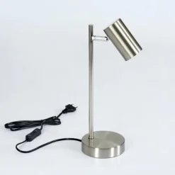 Luminaires Scandinaves-hofstein Lampe de table Javel Chrome, Nickel mat, 1 lumière