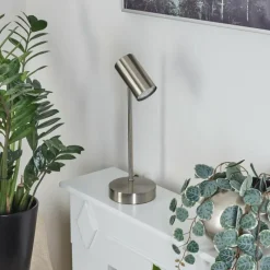 Luminaires Scandinaves-hofstein Lampe de table Javel Chrome, Nickel mat, 1 lumière