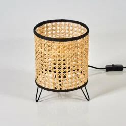 Style Boho-Chic-hofstein Lampe de table Jonas Noir, 1 lumière