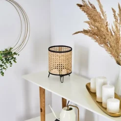 Style Boho-Chic-hofstein Lampe de table Jonas Noir, 1 lumière