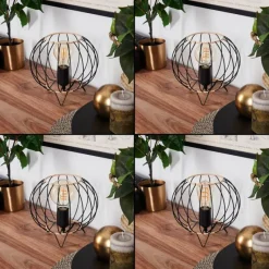 Lampes Vintages & Rétros-hofstein Lampe de table Journy Écru, Noir, 1 lumière