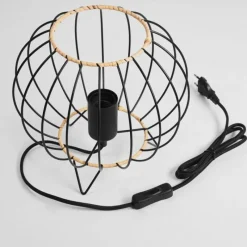 Lampes Vintages & Rétros-hofstein Lampe de table Journy Écru, Noir, 1 lumière