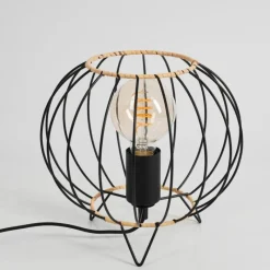 Lampes Vintages & Rétros-hofstein Lampe de table Journy Écru, Noir, 1 lumière