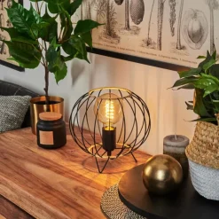 Lampes Vintages & Rétros-hofstein Lampe de table Journy Écru, Noir, 1 lumière