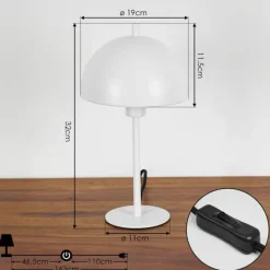 hofstein Lampe de table Kaitulai Blanc, 1 lumière* Lampes À Poser