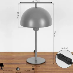 Luminaires Scandinaves-hofstein Lampe de table Kaitulai Gris, 1 lumière