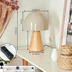 Luminaires Scandinaves-hofstein Lampe de table Kanchriech Écru, 1 lumière