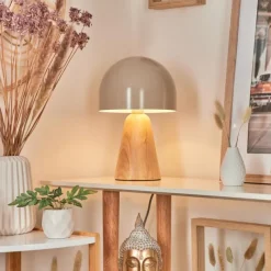 Luminaires Scandinaves-hofstein Lampe de table Kanchriech Écru, 1 lumière