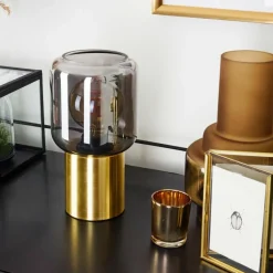 hofstein Lampe de table Keppoch Laiton, 1 lumière