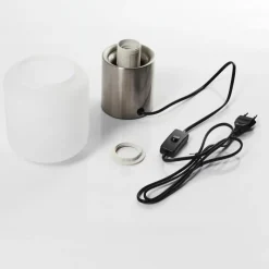 hofstein Lampe de table Keppoch Nickel mat, 1 lumière