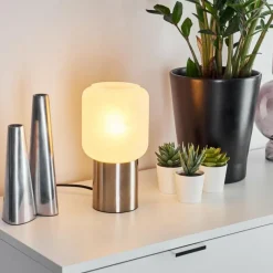 hofstein Lampe de table Keppoch Nickel mat, 1 lumière