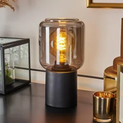 hofstein Lampe de table Keppoch Noir, 1 lumière