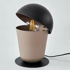 hofstein Lampe de table Khyong Beige, Noir, 1 lumière