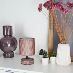 Lampes En Tissu-hofstein Lampe de table Kigombo Brun, 1 lumière