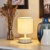 Lampes En Tissu-hofstein Lampe de table Kigombo Crème, Blanc, 1 lumière