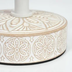 Lampes En Tissu-hofstein Lampe de table Kigombo Crème, Blanc, 1 lumière