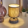 Lampes En Tissu-hofstein Lampe de table Kigombo Gris, Noir, 1 lumière