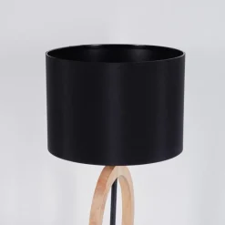 Lampes En Tissu-hofstein Lampe de table Kintore Brun, Noir, 1 lumière