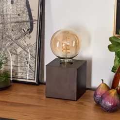 Lampes Vintages & Rétros-hofstein Lampe de table Lagradioule Brun, Bronze, 1 lumière