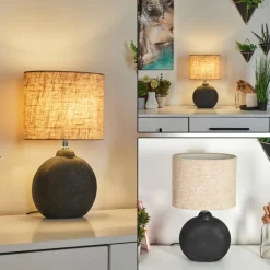 Lampes En Tissu-hofstein Lampe de table Lahnus Noir, 1 lumière