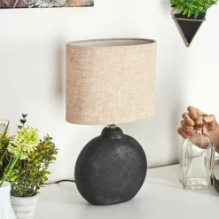 Lampes En Tissu-hofstein Lampe de table Lahnus Noir, 1 lumière