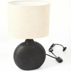 Lampes En Tissu-hofstein Lampe de table Lahnus Noir, 1 lumière