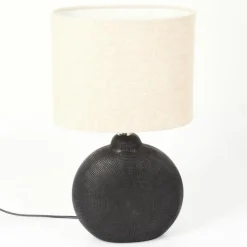 Lampes En Tissu-hofstein Lampe de table Lahnus Noir, 1 lumière