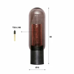 Suspension Verre Fumé-hofstein Lampe de table Lalora Anthracite, 1 lumière