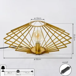 Lampes Industrielles-hofstein Lampe de table Larson Laiton, 1 lumière