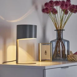 hofstein Lampe de table Launceston Gris, 1 lumière