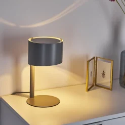 hofstein Lampe de table Launceston Gris, 1 lumière