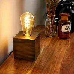 Lampes Vintages & Rétros-hofstein Lampe de table Lemele Bronze, 1 lumière