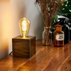 Lampes Vintages & Rétros-hofstein Lampe de table Lemele Bronze, 1 lumière