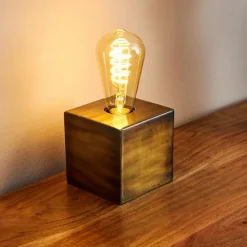 Lampes Vintages & Rétros-hofstein Lampe de table Lemele Bronze, 1 lumière