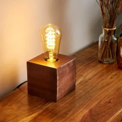 Lampes Vintages & Rétros-hofstein Lampe de table Lemele Cuivre, 1 lumière