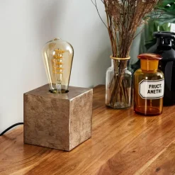 Lampes Vintages & Rétros-hofstein Lampe de table Lemele Nickel mat, 1 lumière