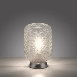 Luminaires Leuchten Direkt Lampe de table Leuchten Direkt REISHI Argenté, 1 lumière