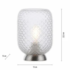 Luminaires Leuchten Direkt Lampe de table Leuchten Direkt REISHI Argenté, 1 lumière