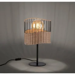 Luminaires Leuchten Direkt Lampe de table Leuchten-Direkt REED Noir, 1 lumière* Lampes À Poser