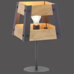 Luminaires Rustiques-Luminaires Leuchten Direkt Lampe de table Leuchten-Direkt CRATE Bois clair, 1 lumière