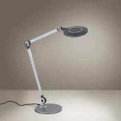 Luminaires Leuchten Direkt Lampe de table Leuchten-Direkt NIKLAS LED Noir, Argenté, 1 lumière* Éclairage Led