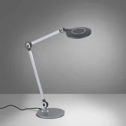 Luminaires Leuchten Direkt Lampe de table Leuchten-Direkt NIKLAS LED Noir, Argenté, 1 lumière* Éclairage Led