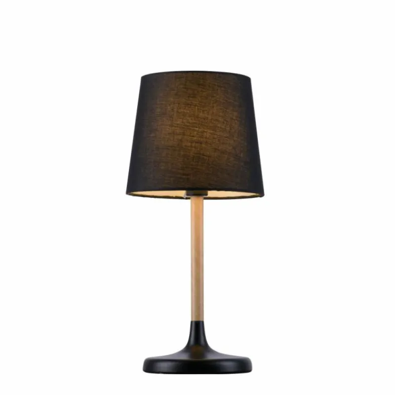 Lampes En Tissu-Luminaires Leuchten Direkt Lampe de table Leuchten-Direkt NIMA Écru, Noir, 1 lumière