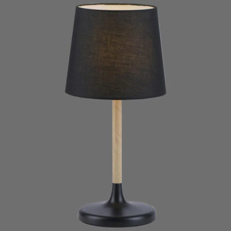 Lampes En Tissu-Luminaires Leuchten Direkt Lampe de table Leuchten-Direkt NIMA Écru, Noir, 1 lumière