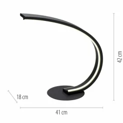 Paul Neuhaus Q-Serie Lampe de table Leuchten-Direkt Q-VITO LED Anthracite, 1 lumière, Télécommandes