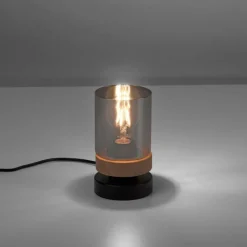Suspension Verre Fumé-Luminaires Leuchten Direkt Lampe de table Leuchten-Direkt PASQUAL Noir, 1 lumière