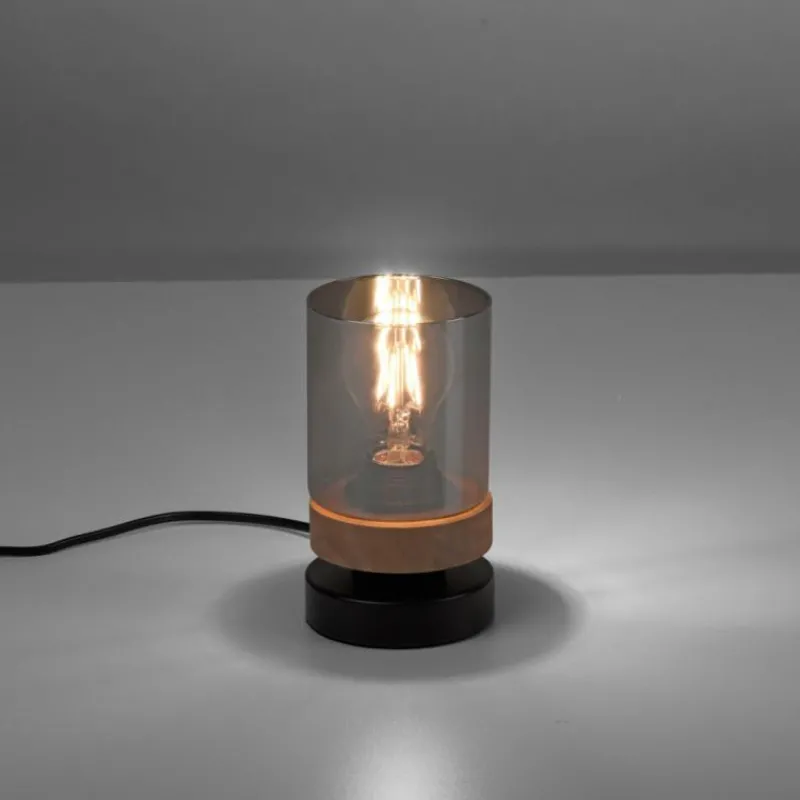 Suspension Verre Fumé-Luminaires Leuchten Direkt Lampe de table Leuchten-Direkt PASQUAL Noir, 1 lumière